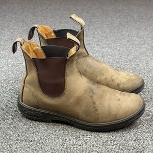 Blundstone Chelsea Boots Brown Leather Pull On Work Boots Men's US 7 AU 6